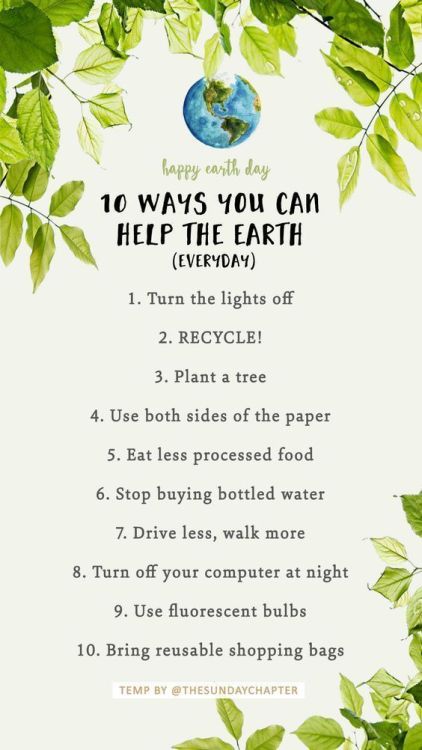 veganhippiechick: Make every day Earth Day–help the Earth every day 