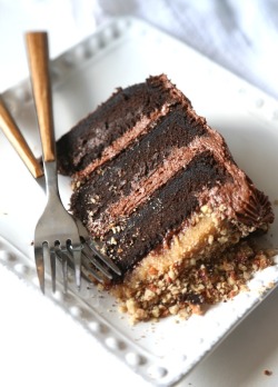 do-not-touch-my-food:  Bacon Pecan Crumble Chocolate Cake