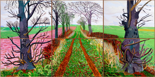 beenaround-ordinaryperson: David Hockney, A Closer Winter Tunnel, February–March, 2006; Oil on