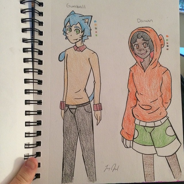 Gumball And Darwin by Orange Artsy