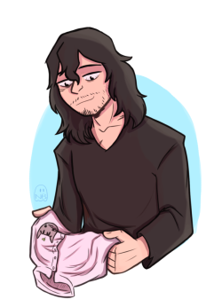 immmaghost: For more weird or cute that Mic’s gift is, Aizawa still uses it. Just in the house at least  I got the idea from @deafmic 