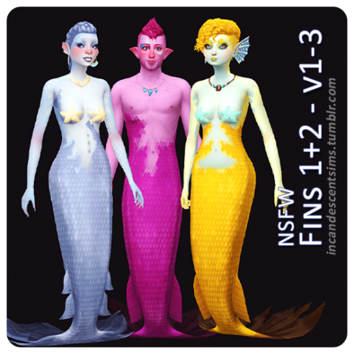 incandescentsims:Candy Shoppe Collection Recolours @cmykayleena‘s Siren’s Enchanting Delusion Fins r