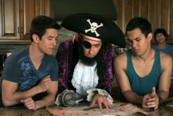 jibblyuniverse: colpiire:  guys remember when BTR and patchy the pirate from spongebob had a crossover  This looks like the start of a very questionable gay porno 
