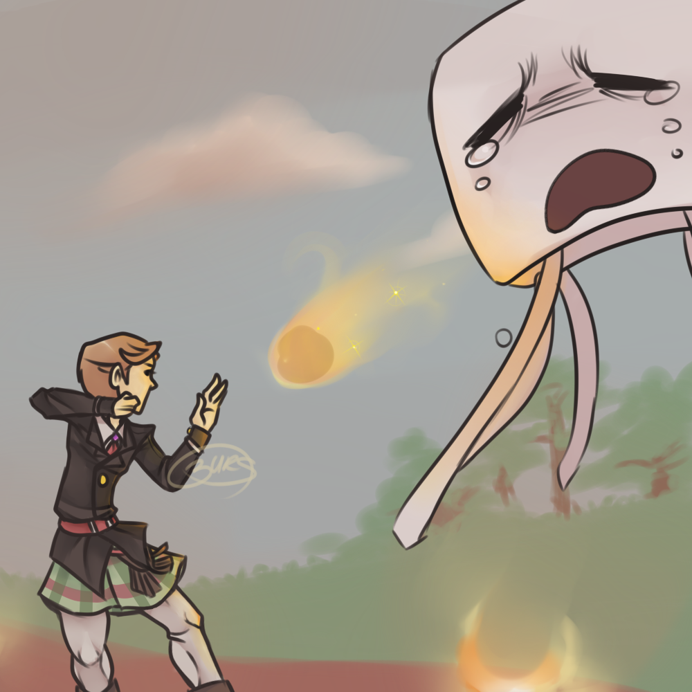 burscutum:  I wanted to try Ryan punching fire charges back at ghasts, since he was