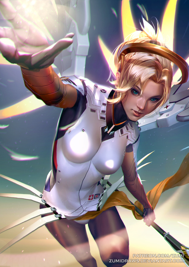 zumidraws:  Mercy from Overwatch:D Support me on Patreon for patron exclusive NSFW