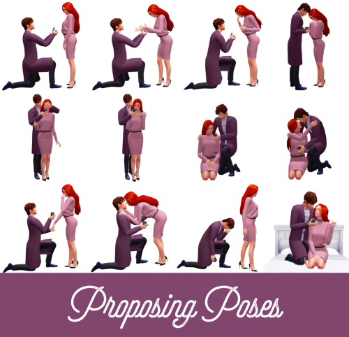 atashi77:Proposing Poses:Multiple poses with different proposals and reactions to proposals. I might