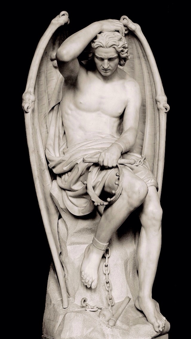 life-imitates-art-far-more:  Guillaume Geefs (1805-1883)  “Le génie du mal”