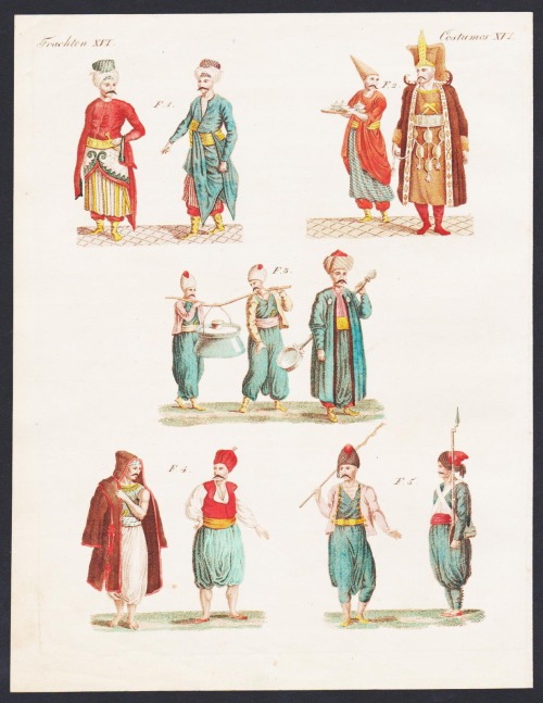 Turkish Ottoman costumes at 1800