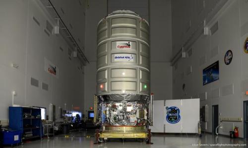 Orbital ATK&rsquo;s Cygnus spacecraft in the cleanroom [5401x3222] [OC]