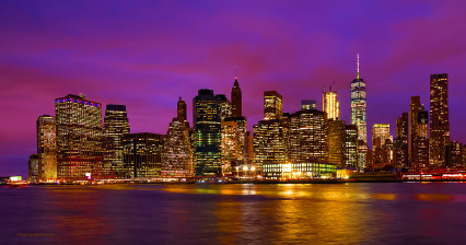  Lovely lavender twilight tonight in NYC.   				Inga&rsquo;s Angle 				One shutterbug&rsquo;s