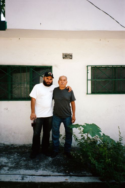 @thesickestposer and his father, in front of the house his fathers family built Tehuixtla, Morelos, 