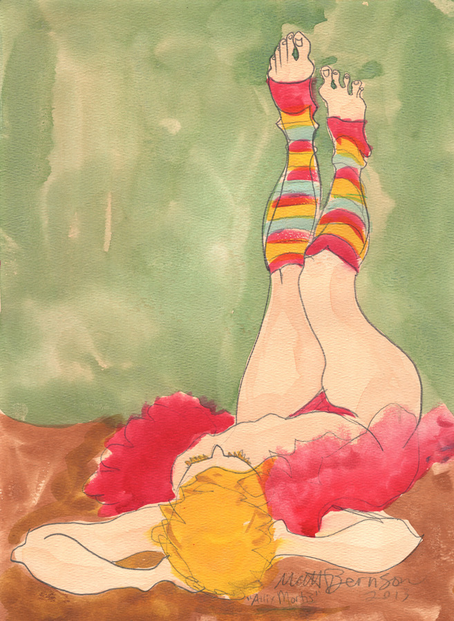 Allix Mortis drawn by Matt Bernson, ink &amp; watercolor on paper. I did these