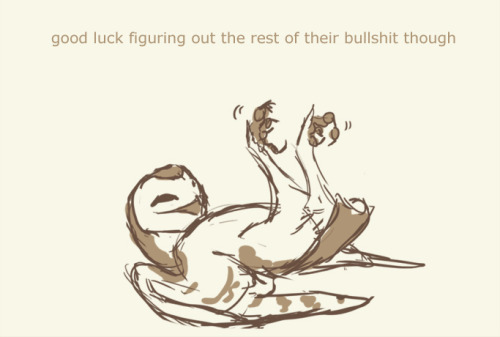 abbi-normal-art:krawdad:snoozlebee:ahaha, this is delightful. :DFeathers are bullshitBirds are so mu