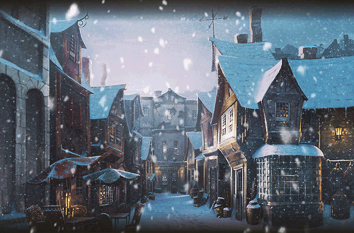 simplypotterheads:  Winter at Diagon Alley