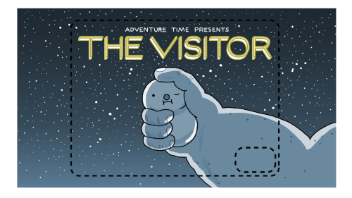 The Visitor - title card designed by Steve Wolfhard painted by Nick Jennings premieres Thursday, February 5th at 7pm