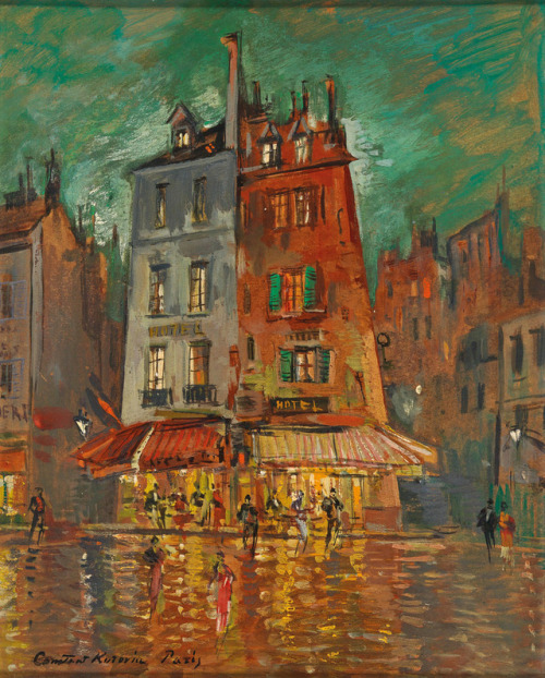 Konstantin Alexejewitsch Korovin - Paris at night, Paris rue de Venise - 1935