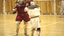 thetalkingpoltergeist:  thehandofnerevar:  A flying kick to the head in half-plate. Guys, I think white tabard lost this round.  PLAYER THREE HAS ENTERED THE GAME.