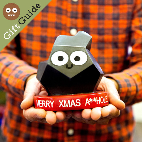 #GiftGuide: LUMP OF COAL FIGURINE from Big Mouth, Inc.! The perfect gift for that “lovable” rogue in