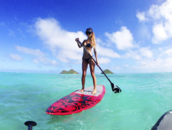 Gypsyone:  Paddle Boarded To The Mokes And My Go Pro Died After This Shot Lol