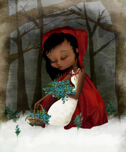 fyblackwomenart:  Red Riding Hood by Solocosmo