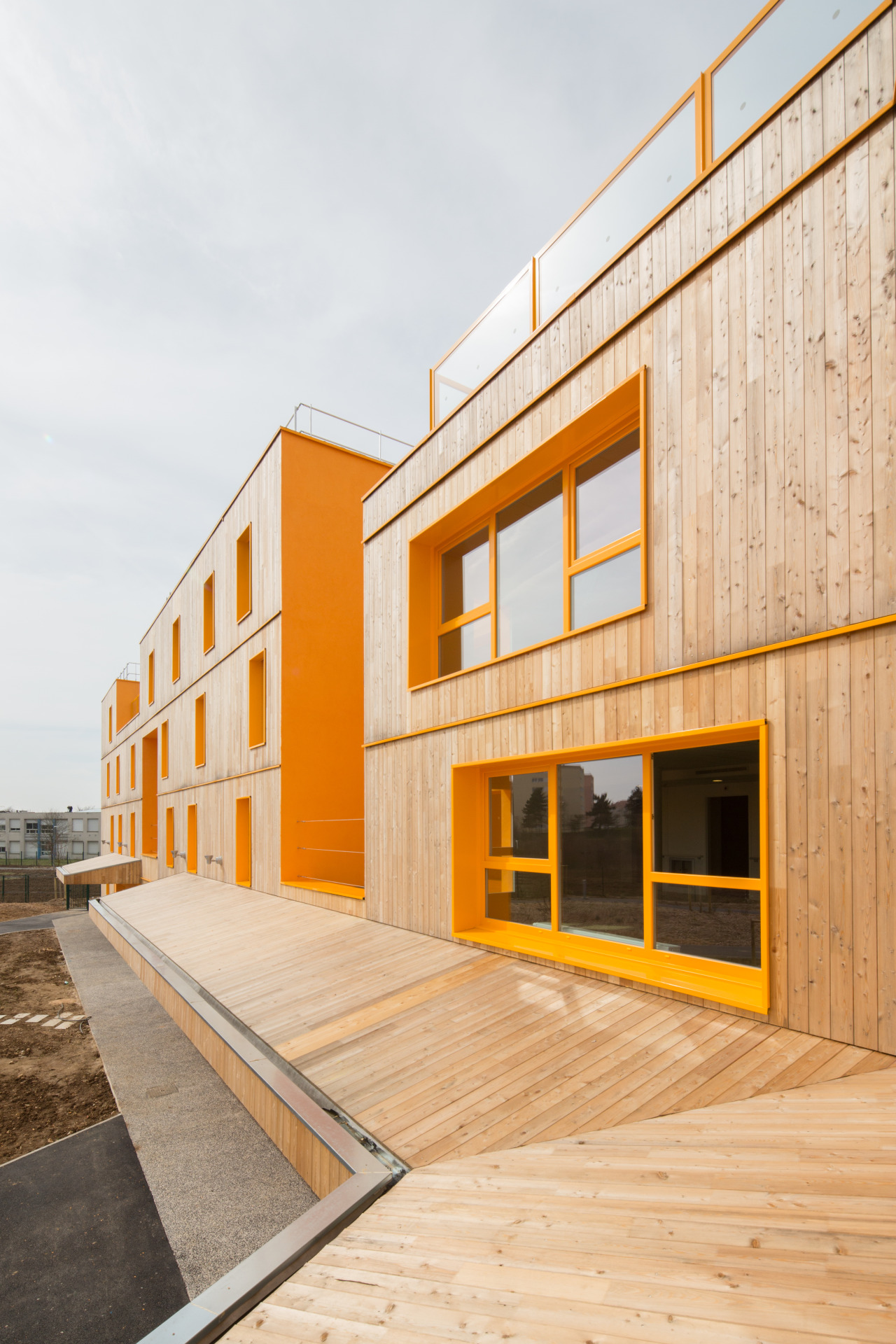 dezeen: Morangis Retirement Home by Vous Êtes Ici Architectes Photography by 11H45