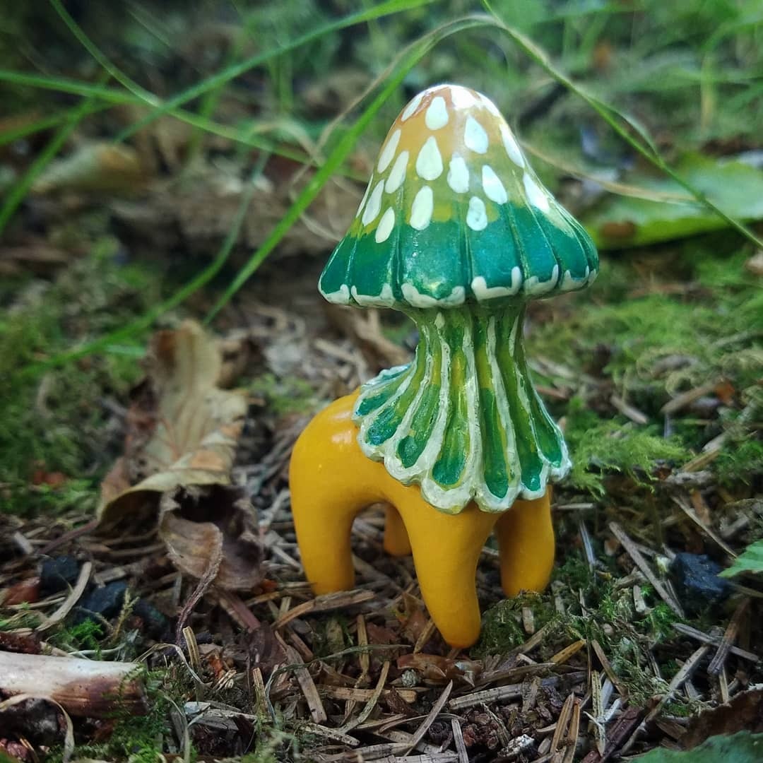 woodland-sorcery:  sosuperawesome:  Funguise Figurines / Brooches Wicked West on