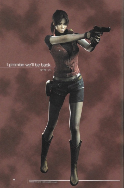 video-games-girls-play-to: Claire Redfield all full body artworks (from biohazard the darkside chron