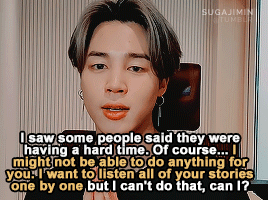 Some Comforting Words From Jimin