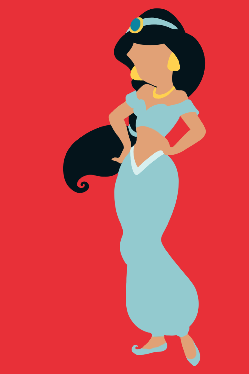 7daughtersoftriton:  Minimalist Phone Backgrounds❧Princess Jasmine of AgrabahRajah