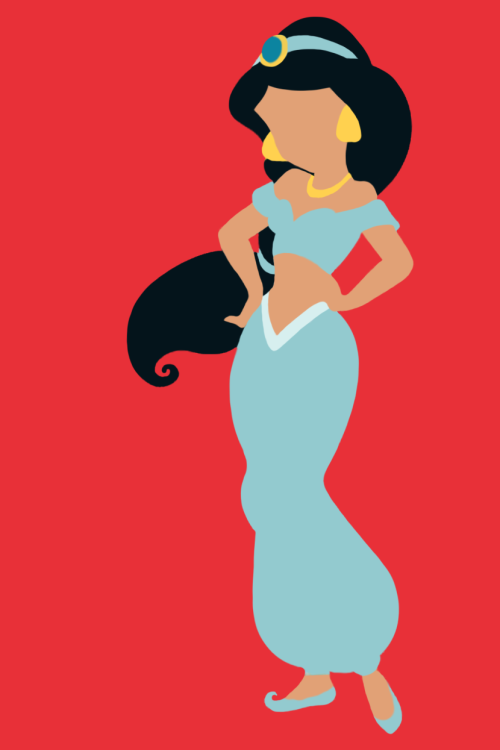 7daughtersoftriton:  Minimalist Phone Backgrounds❧Princess Jasmine of AgrabahRajah line art from (x)