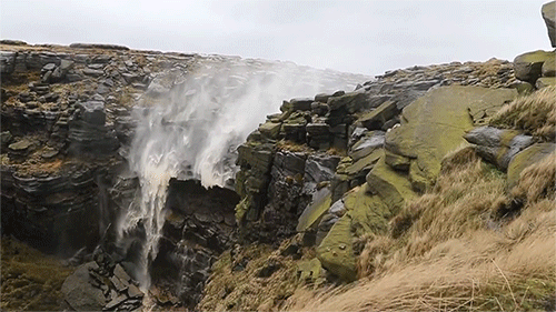 itscolossal:  Extreme Winds Cause a Waterfall in England to Blow Upward [VIDEO]