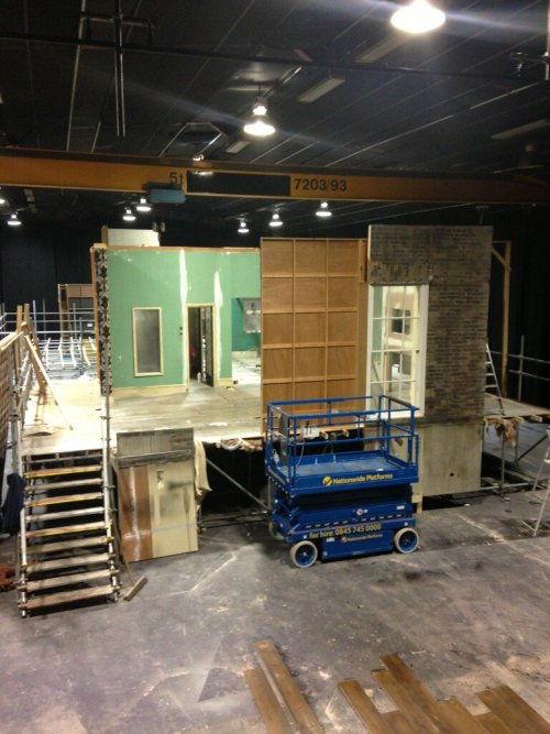 sherlockology:More views of progress on the construction of the 221B set over the last few days, but