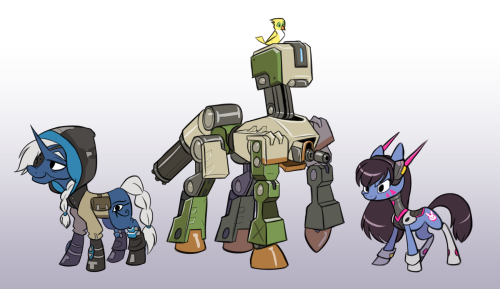 changeling-collective: frostbackcat:  It was gonna happen eventually. I have rules when I ponyfy people okay? 1) No tattoos. They already have cutie marks, too many tats = ugly af 2) No flesh-colored ponies (except widowmaker I guess). 3) Winston couldn’t