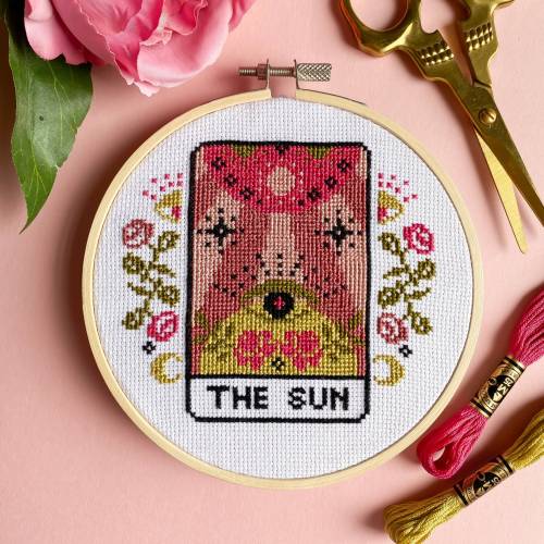 sosuperawesome:Tarot Card Cross Stitch Kits and PatternsThe Innocent Bones on Etsy 
