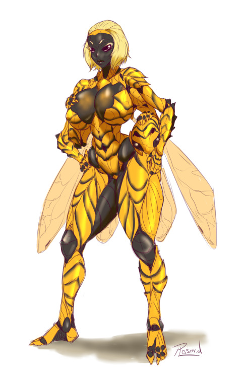 2 of the raffle prizes from my 3000 follower twitter raffle :3sketches for a wasp girl and lancer ta
