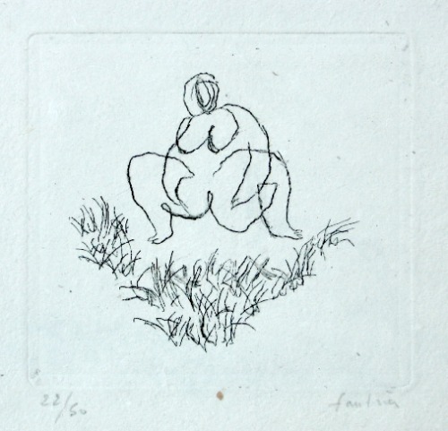 mxxbt:Jean Fautrier, etching illustrations for L’Alleluiah: Catéchisme de Dianus, Georges Bataille