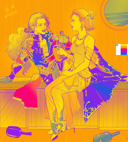 autumn-sacura:27. Faris and Lenna from Final Fantasy V. About theme: It’s Final Fantasy, duh! I’ll a