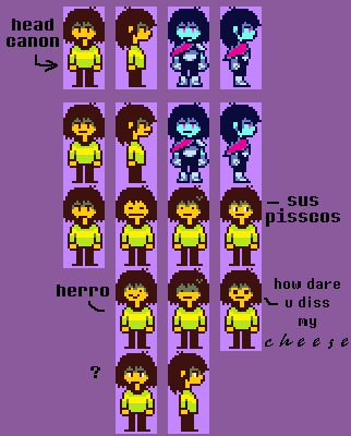 Stupid Sprite Edits Of Trying To See What Kris Would Look Like With Eyes
