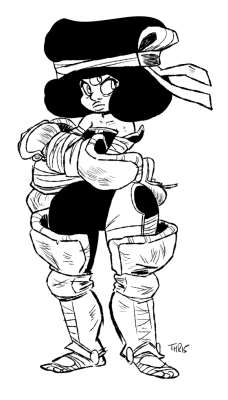 ballad-of-gilgalad:  Garnet in armor loosely based on the Monk from FFT. 