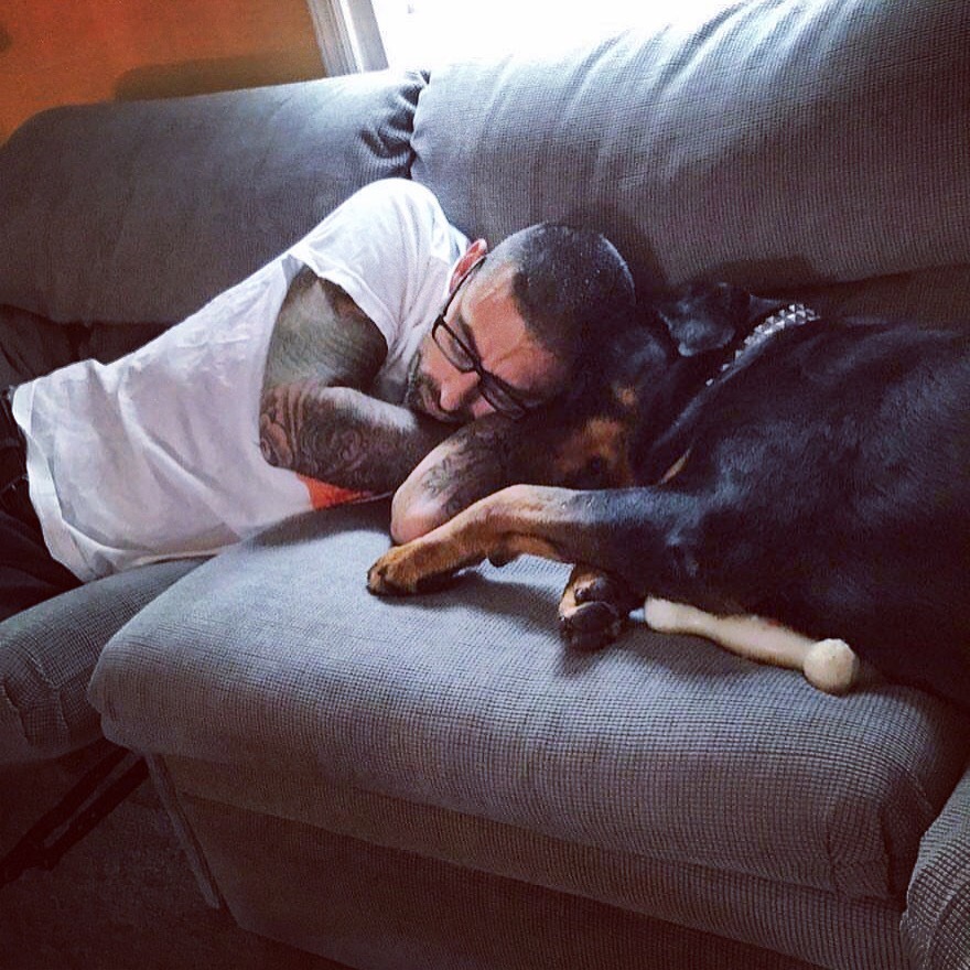 Me and Lucifer napping