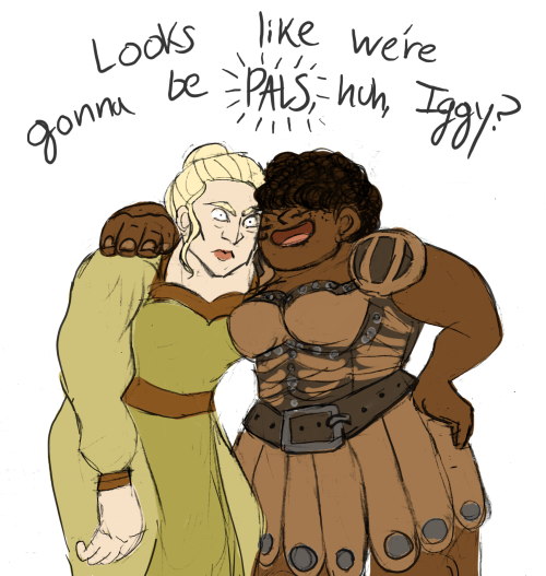 gayspaceart:  igraine and magna are Pals magna brosca was recruited first but then the wardens found