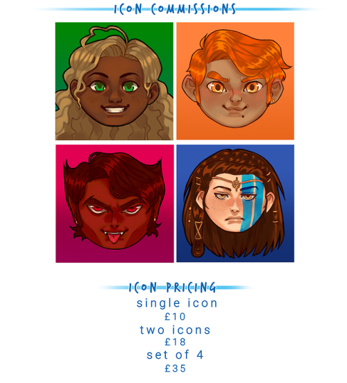 commissions are open!i’m moving house soon, so i thought it’s probably about time to ope
