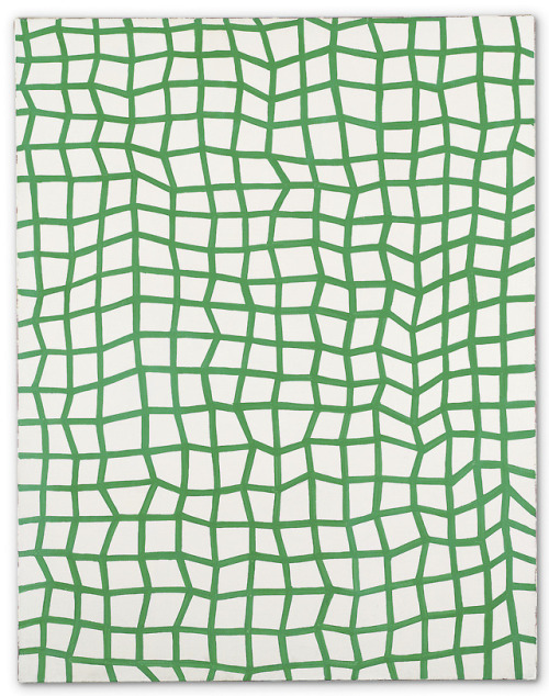 artsyloch:Yayoi Kusama| Interminable Nets acrylic on canvas45 7/8 x 35 7/8in. (116.6 x 91cm.)painted