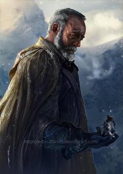gameofthrones-fanart:The Broken Man: Melancholic Illustration of Ser Davos by ertacaltinoz