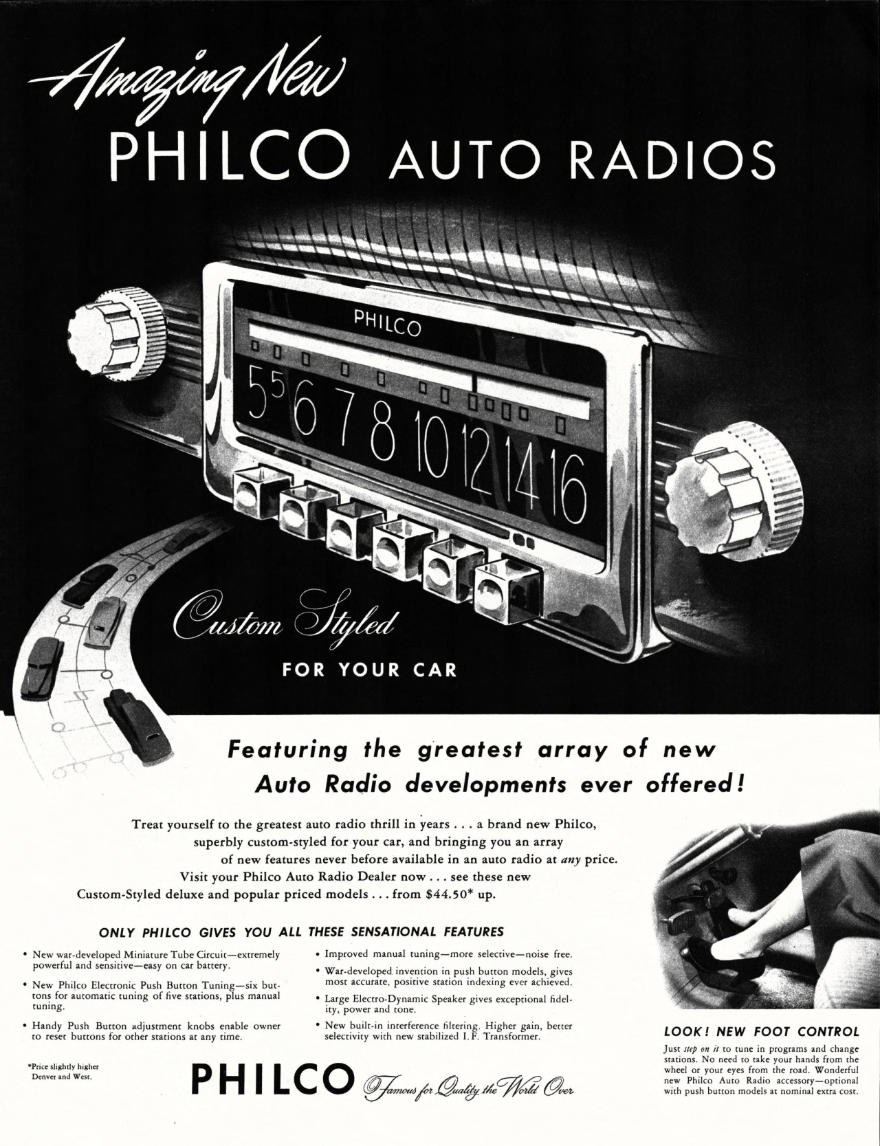 Philco Auto Radio - published in Collier's (Vol. 120, No. 25) - December 20, 1947