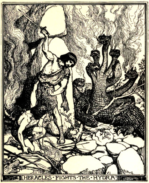 Henry Justice Ford (1860-1940), &lsquo;Hercales fights the Hydra&rsquo;, from &ldquo;The All Sorts o