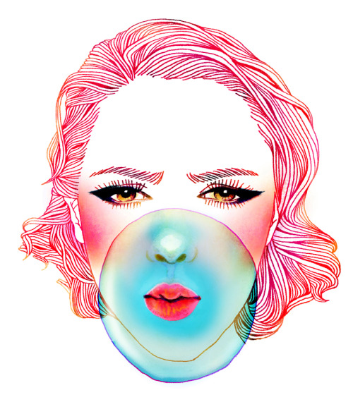 soulist-aurora:  Bubble Gum Girl by Hajin Bae 