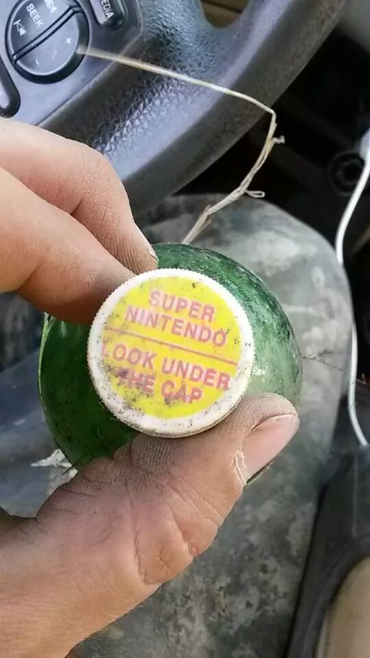 atomictiki:  kastiakbc:  retrogamingblog:  Someone found a bottle of Mountain Dew from