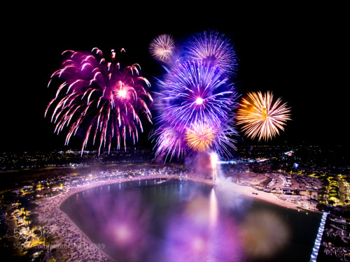 drones24seven:  Aerial Drone Fireworks - Newport Beach, CA