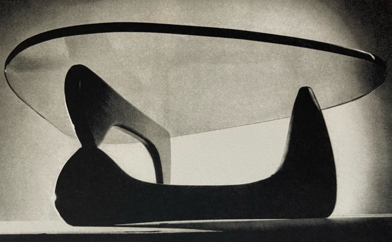zegalba:Isamu Noguchi: Wood &amp; Glass Coffee Table (1944) Manufactured by Herman